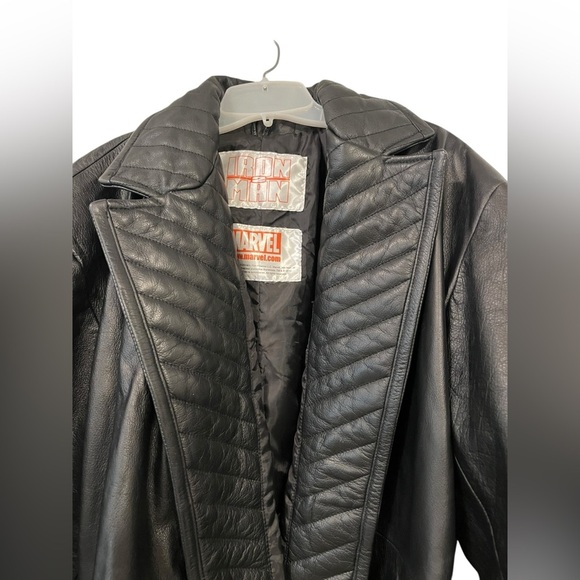 Nick Fury Iron Man 2 Coat Black Leather Long Coat - Picture 3 of 10